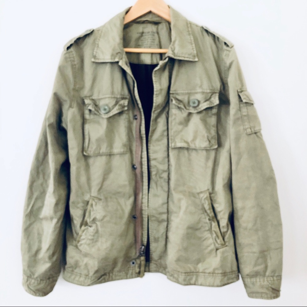 AEO Men's Military Cargo Jacket Army Green Coat M